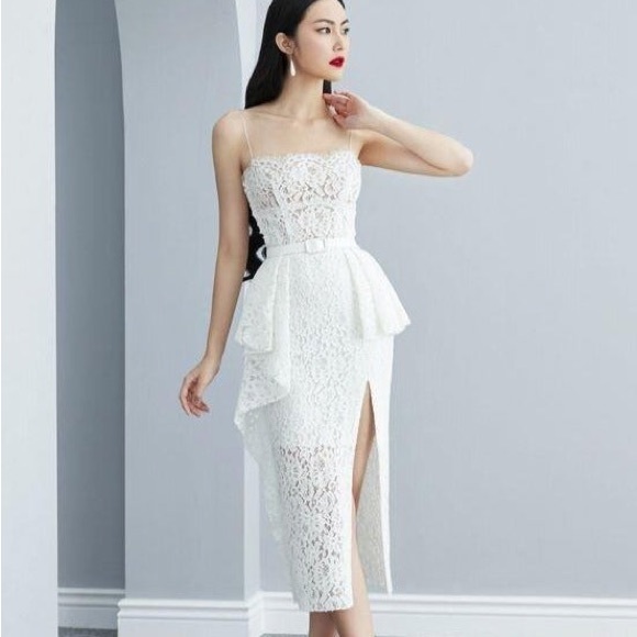 ELEGANT NORA LACE MIDI DRESS Size S - Picture 2 of 3